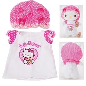 Hello Kitty Accessory - Dress Me Pajamas with Bear and Night Cap Outfit by