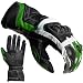 Motorradhandschuhe Racing PROANTI® Leder Motorrad Handschuhe (Größe L, Grün)