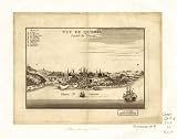 GIANT Wall Sticker of: Panoramic map of historic Vue de Quebec, capitale du Canada.