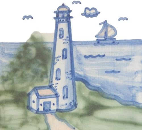 Butter Dish Rectangular, Lighthouse Pattern