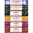 Set of 6 Incense Nag Champa Sunrise Sandalwood Midnight Patchouli Celestial By Satya