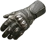 LG75 MOTORCYCLE GLOVES CARBON KEVLAR LEATHER BLACK L