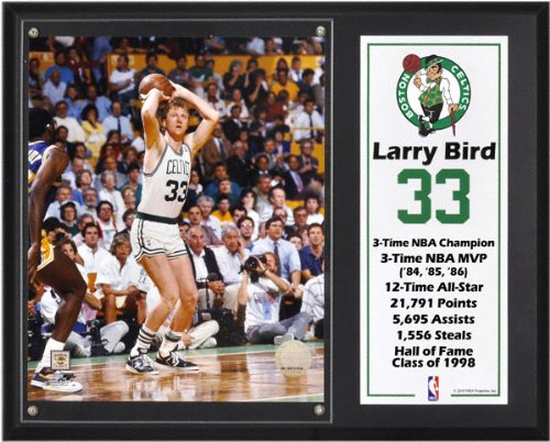 Larry Bird Boston Celtics Sublimated 12x15 Plaque