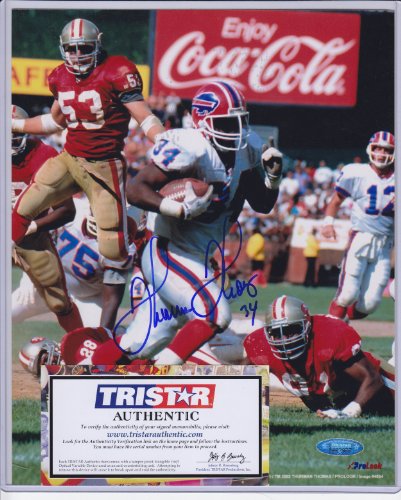 THURMAN THOMAS BUFFALO BILLS Hof Signed Autographed Photo Coa + Hologram TRISTAR Coa