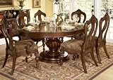 Home Elegance 1390-76 7 PCS-7 pc Set Table with , 2 Arm Chairs & 4 Side Chairs