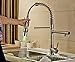 Rozinsanitary Contemporary Single Handle Two Spouts Kitchen Sink Faucet With Led Pull Out Sprayer Kitchen Faucet Brushed Nickel