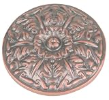 Atlas Homewares 138-C 1-1/2-Inch The Classics Collection Ornate Small Round Hammered Knob, Copper