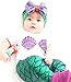 Baby Girls Cute Shell T-shirt + Mermaid Pants Outfit with Headband