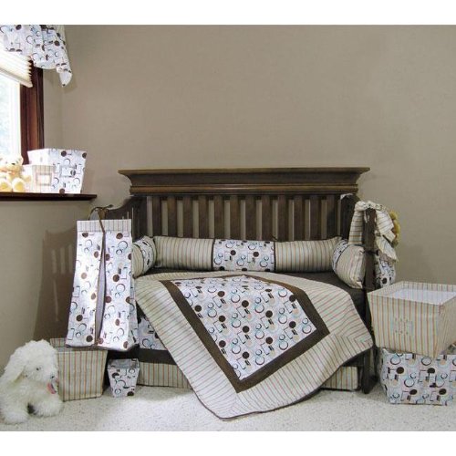 Cocoa Dots 4-Piece Baby Crib Bedding Set