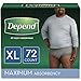 Depend FIT-FLEX Incontinence Underwear for Men, Maximum Absorbency, Disposable, XL, Grey, 72 Count