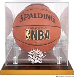 Toronto Raptors Woodbase Logo Basketball Display Case and Mirror Back
