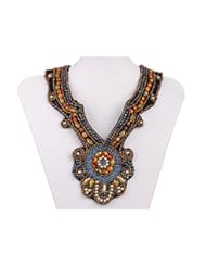 Jewelry: Tribal and Ethnic Inspired Chunky Beaded Design Fashion Bib Necklace
