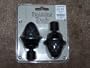 Finshing Touch Pina Finials - Black - Set of 2