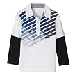 Infant Boys' Utility&reg; Long-sleeve Dagonal Stripe Polo - White