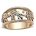 FlameReflection Stainless Steel Yellow Crystal Women's Engagement Promise Ring Pink Elephant For Girl Friend Sister + Stud Earrings Engraving