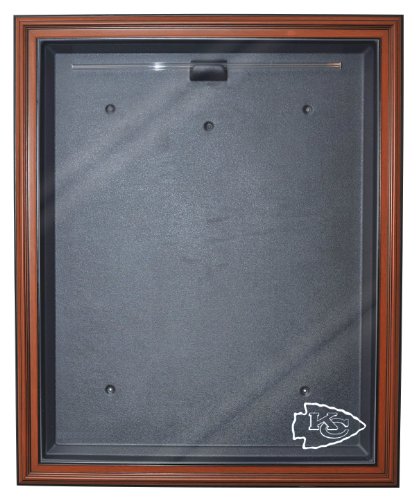 NFL Kansas City Chiefs Cabinet Style Jersey Display, Brown