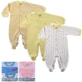 Snap Front Sleep N Play, 3-Pack, Yellow, 0-3 months