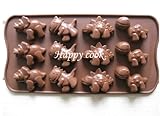 Picture Dinosaur Muffin Sweet Candy Jelly Ice Silicone Mould Mold Baking Pan Tray Make