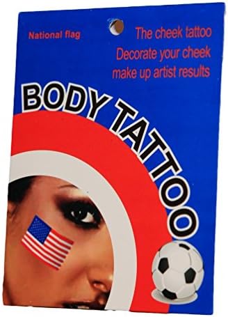 Hero PX Flag Patriotic Temporary Tattoos (Pick Your Country) (AMERICAN USA FLAG)
