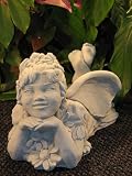 DAISY FAIRY Statue 12.5" ANTIQUE GRAY Cast Stone GARDEN Sculpture OUTDOOR DAISY FAIRY Statue 12.5" ANTIQUE GRAY Cast Stone GARDEN Sculpture OUTDOOR