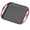 Le Creuset Enameled Cast-Iron 9-1/2-Inch Square Skinny Grill Pan, Cherry