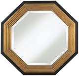 Bronze and Black 30 Wide Octagonal Wall Mirror