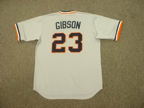 KIRK GIBSON Detroit Tigers 1984 Majestic Cooperstown THROWBACK Away Baseball Jersey, Medium