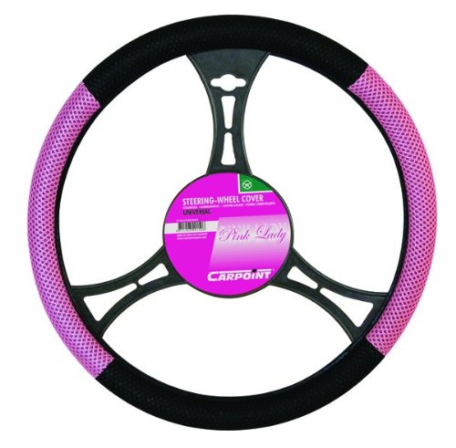 CARPOINT 2510044 Lenkradhülle schwarz/rosa