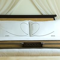 Personalized Heartstrings Pillow Case Set - Black