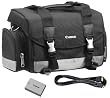 Canon Starter Kit w/ Gadget Bag, Battery, Mini-HDMI Cable for EOS Rebel T3i / T2i SLRs