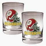 Washington Redskins 2 Piece Rocks Glass Set (Helmet Logo)