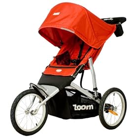 Joovy Zoom ATS Fixed Wheel Jogging Stroller, Red