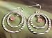 Fashion earrings 787 silver colour hoops with pink bead