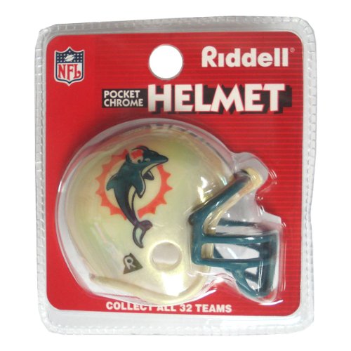 Riddell NFL Miami Dolphins Chrome Pocket Pro Helmet