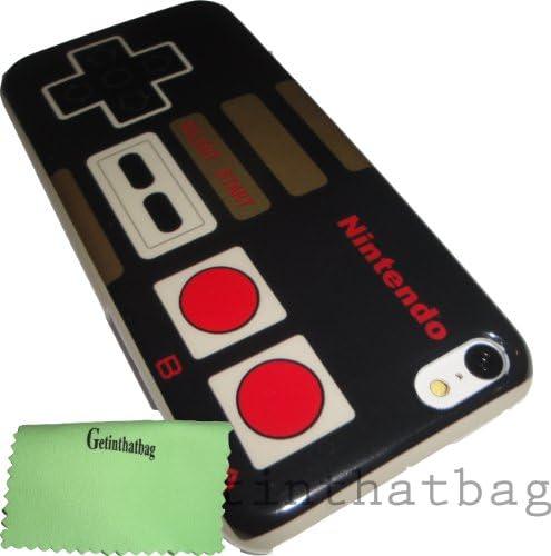 Retro Controller NES Nintendo Retro Hard Case Skin Cover Stylish Apple iPhone 5c + Getinthatbag Microfiber Wipe + Screen Protector