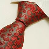 Burgundy Pattern Designer Ties for Men Grey Paisley Personalized Gift Formalwear Silk Neck Ties St6050