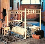 Rustic Log Canopy Bed