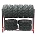 LAFEINA Metal Tires Shelf Tyre Rack for 1/10 Tire Wheel Rims RC Rock Crawler Car and Drift Car (Red)