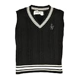 ★☆メンズクラブミニMen'ｓ Club Mini☆★ケーブル柄のトラッド風ニットベスト80cm：90cm：95cm (95cm, ブラック)