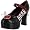 FUNTASMA by Pleaser Queen-55 Womens Halloween Costume Alice Wonderland Heels Shoes Black/Red