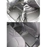 2010-2012 Hyundai Tucson (IX35) Custom Rubber Black Floor Mats Complete Set by Black Series