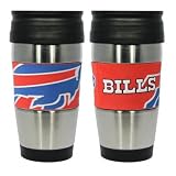 Buffalo Bills Travel Mug: 15 oz Stainless Steel Travel Tumbler