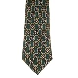 Tommy Hilfiger Mens Patterned 100% Silk Neck Tie Green One Size
