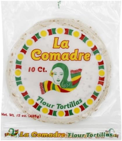 La Comadre Flour Tortilla 8 inch, 15-Ounce (Pack of 12)