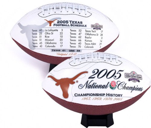 Buy Texas Longhorns 2005 BCS National Champions Commemorative Football by K2