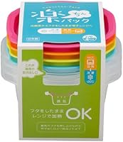 イノマタ化学 電子レンジ容器 楽ちんパック 蓋をしたままレンジ可能 ごはん1膳用 4個セット カラフル