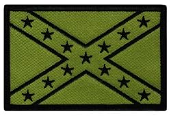 Confederate Green Flag Embroidered Patch Iron-On Civil War Rebel Uniform Subdued Camo Military Emblem