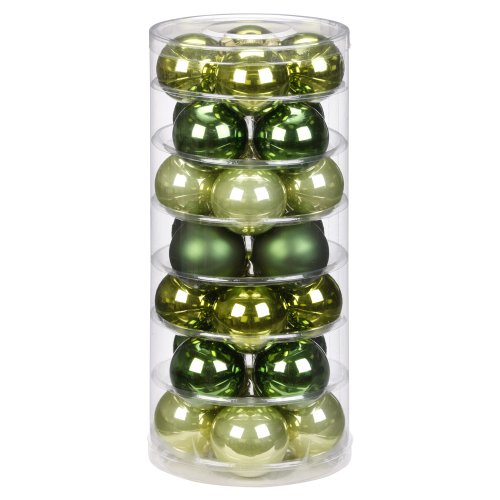 Inge-glas 1782D003 Kugel 60 mm, 28 St&uuml;ck/Dose, Christmas Greens-Mix