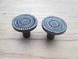 IRONMONGERY WORLDﾂｮCAST IRON DECORATIVE CUPBOARD KITCHEN DRAWER CABINET DOOR PULL HANDLE KNOB (ANTIQ