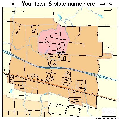 Street Road Map Of Prairie View, Texas Tx - Printed Poster Size Wall Atlas Of Your Home Town